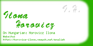 ilona horovicz business card